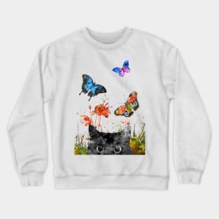 Peeking cat Crewneck Sweatshirt